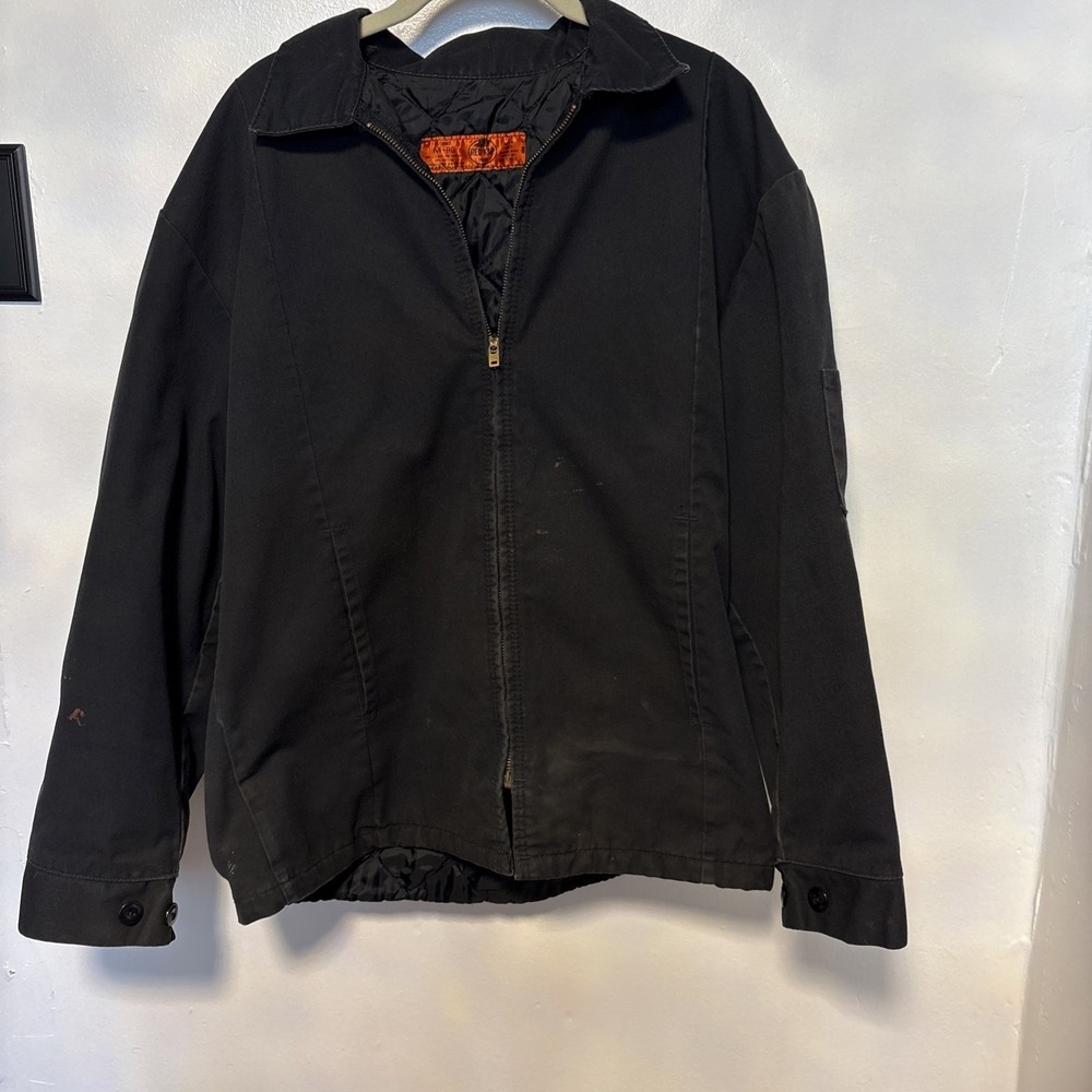 Men's Red Cap Jacket Black ‎ Size Medium Heavy Coat!
